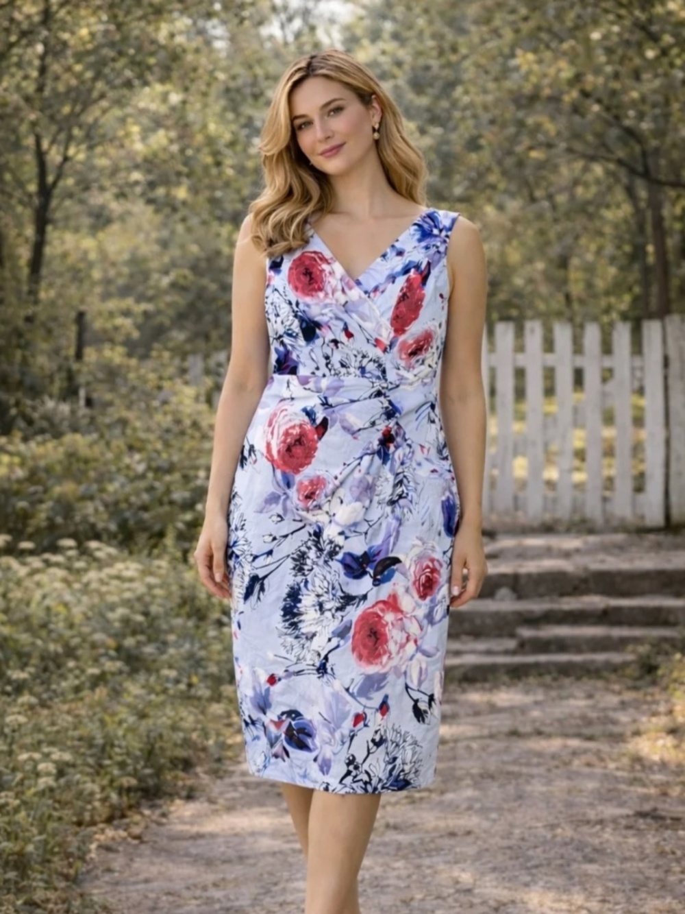 GORGEOUS Adrianna Papell Cotton Dress L-XL